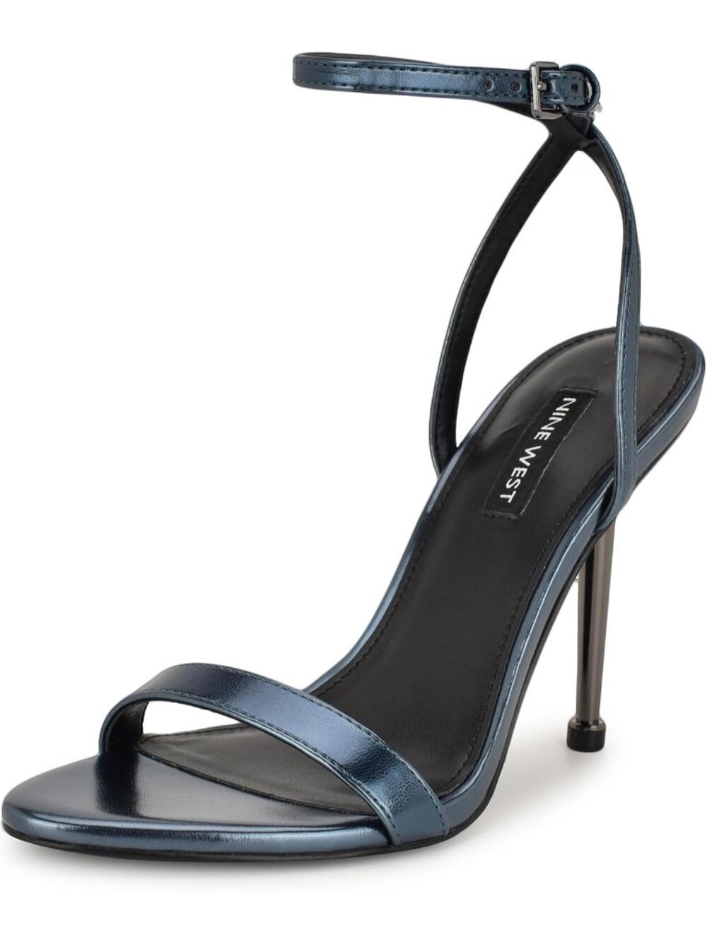 Women's Teal Blue Open Toe Ankle Strap Reina Style Lightweight Heel Sandal Shoes